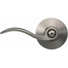 image:imageSchlage F10 ACC 622 Accent Door Lever Hall amp Closet Passage Lock Matte BlackSatin Nickel