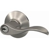 image:imageSchlage F10 ACC 622 Accent Door Lever Hall amp Closet Passage Lock Matte BlackSatin Nickel