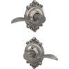 image:imageSchlage F10 ACC 622 Accent Door Lever Hall amp Closet Passage Lock Matte BlackSatin Nickel