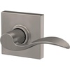 image:imageSchlage F10 ACC 622 Accent Door Lever Hall amp Closet Passage Lock Matte BlackSatin Nickel