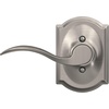 image:imageSchlage F10 ACC 622 Accent Door Lever Hall amp Closet Passage Lock Matte BlackSatin Nickel