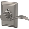 image:imageSchlage F10 ACC 622 Accent Door Lever Hall amp Closet Passage Lock Matte BlackSatin Nickel