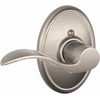 image:imageSchlage F10 ACC 622 Accent Door Lever Hall amp Closet Passage Lock Matte BlackSatin Nickel
