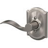 image:imageSchlage F10 ACC 622 Accent Door Lever Hall amp Closet Passage Lock Matte BlackSatin Nickel