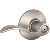 image:imageSchlage F10 ACC 622 Accent Door Lever Hall amp Closet Passage Lock Matte BlackSatin Nickel