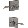 image:imageSchlage F10 ACC 622 Accent Door Lever Hall amp Closet Passage Lock Matte BlackSatin Nickel