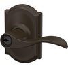 image:imageSchlage F10 ACC 622 Accent Door Lever Hall amp Closet Passage Lock Matte BlackSatin Nickel