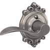 image:imageSchlage F10 ACC 622 Accent Door Lever Hall amp Closet Passage Lock Matte BlackSatin Nickel