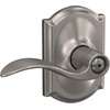 image:imageSchlage F10 ACC 622 Accent Door Lever Hall amp Closet Passage Lock Matte BlackSatin Nickel