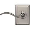 image:imageSchlage F10 ACC 622 Accent Door Lever Hall amp Closet Passage Lock Matte BlackSatin Nickel