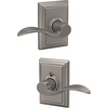 image:imageSchlage F10 ACC 622 Accent Door Lever Hall amp Closet Passage Lock Matte BlackSatin Nickel