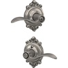 image:imageSchlage F10 ACC 622 Accent Door Lever Hall amp Closet Passage Lock Matte BlackSatin Nickel