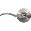 image:imageSchlage F10 ACC 622 Accent Door Lever Hall amp Closet Passage Lock Matte BlackSatin Nickel