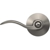 image:imageSchlage F10 ACC 622 Accent Door Lever Hall amp Closet Passage Lock Matte BlackSatin Nickel
