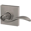 image:imageSchlage F10 ACC 622 Accent Door Lever Hall amp Closet Passage Lock Matte BlackSatin Nickel