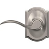 image:imageSchlage F10 ACC 622 Accent Door Lever Hall amp Closet Passage Lock Matte BlackSatin Nickel