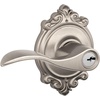 image:imageSchlage F10 ACC 622 Accent Door Lever Hall amp Closet Passage Lock Matte BlackSatin Nickel