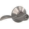 image:imageSchlage F10 ACC 622 Accent Door Lever Hall amp Closet Passage Lock Matte BlackSatin Nickel