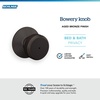 image:imageSchlage F10 BWE 622 Bowery Door Knob Hall amp Closet Passage Lock Matte BlackAged Bronze
