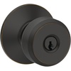 image:imageSchlage F10 BWE 622 Bowery Door Knob Hall amp Closet Passage Lock Matte BlackAged Bronze