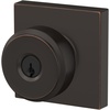 image:imageSchlage F10 BWE 622 Bowery Door Knob Hall amp Closet Passage Lock Matte BlackAged Bronze