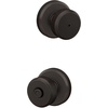 image:imageSchlage F10 BWE 622 Bowery Door Knob Hall amp Closet Passage Lock Matte BlackAged Bronze