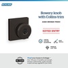 image:imageSchlage F10 BWE 622 Bowery Door Knob Hall amp Closet Passage Lock Matte BlackAged Bronze