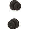 image:imageSchlage F10 BWE 622 Bowery Door Knob Hall amp Closet Passage Lock Matte BlackAged Bronze