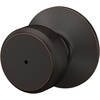 image:imageSchlage F10 BWE 622 Bowery Door Knob Hall amp Closet Passage Lock Matte BlackAged Bronze