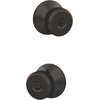 image:imageSchlage F10 BWE 622 Bowery Door Knob Hall amp Closet Passage Lock Matte BlackAged Bronze