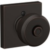 image:imageSchlage F10 BWE 622 Bowery Door Knob Hall amp Closet Passage Lock Matte BlackAged Bronze