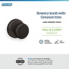 image:imageSchlage F10 BWE 622 Bowery Door Knob Hall amp Closet Passage Lock Matte BlackAged Bronze