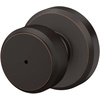 image:imageSchlage F10 BWE 622 Bowery Door Knob Hall amp Closet Passage Lock Matte BlackAged Bronze