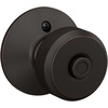 image:imageSchlage F10 BWE 622 Bowery Door Knob Hall amp Closet Passage Lock Matte BlackAged Bronze