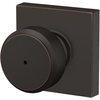 image:imageSchlage F10 BWE 622 Bowery Door Knob Hall amp Closet Passage Lock Matte BlackAged Bronze