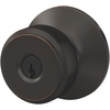 image:imageSchlage F10 BWE 622 Bowery Door Knob Hall amp Closet Passage Lock Matte BlackAged Bronze