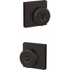 image:imageSchlage F10 BWE 622 Bowery Door Knob Hall amp Closet Passage Lock Matte BlackAged Bronze
