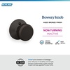 image:imageSchlage F10 BWE 622 Bowery Door Knob Hall amp Closet Passage Lock Matte BlackAged Bronze