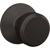 image:imageSchlage F10 BWE 622 Bowery Door Knob Hall amp Closet Passage Lock Matte BlackAged Bronze