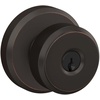 image:imageSchlage F10 BWE 622 Bowery Door Knob Hall amp Closet Passage Lock Matte BlackAged Bronze
