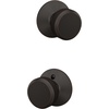 image:imageSchlage F10 BWE 622 Bowery Door Knob Hall amp Closet Passage Lock Matte BlackAged Bronze