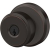 image:imageSchlage F10 BWE 622 Bowery Door Knob Hall amp Closet Passage Lock Matte BlackAged Bronze