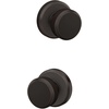 image:imageSchlage F10 BWE 622 Bowery Door Knob Hall amp Closet Passage Lock Matte BlackAged Bronze