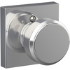 image:imageSchlage F10 BWE 622 Bowery Door Knob Hall amp Closet Passage Lock Matte BlackBright Chrome