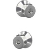 image:imageSchlage F10 BWE 622 Bowery Door Knob Hall amp Closet Passage Lock Matte BlackBright Chrome