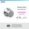 image:imageSchlage F10 BWE 622 Bowery Door Knob Hall amp Closet Passage Lock Matte BlackBright Chrome