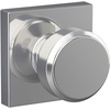 image:imageSchlage F10 BWE 622 Bowery Door Knob Hall amp Closet Passage Lock Matte BlackBright Chrome