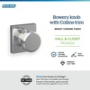 image:imageSchlage F10 BWE 622 Bowery Door Knob Hall amp Closet Passage Lock Matte BlackBright Chrome