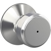 image:imageSchlage F10 BWE 622 Bowery Door Knob Hall amp Closet Passage Lock Matte BlackBright Chrome