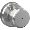 image:imageSchlage F10 BWE 622 Bowery Door Knob Hall amp Closet Passage Lock Matte BlackBright Chrome